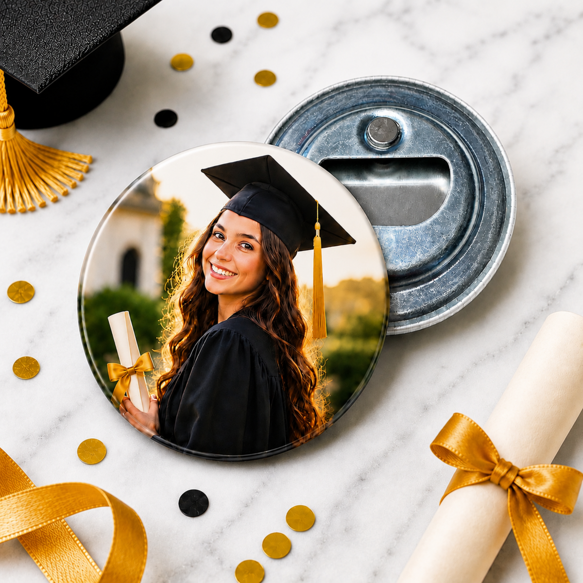Personalized Graduation Bottle Opener | Photo Keepsake Gift