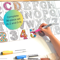 Alphabet Number Magnets Set | (36 Pcs) | Whiteboard Magnets