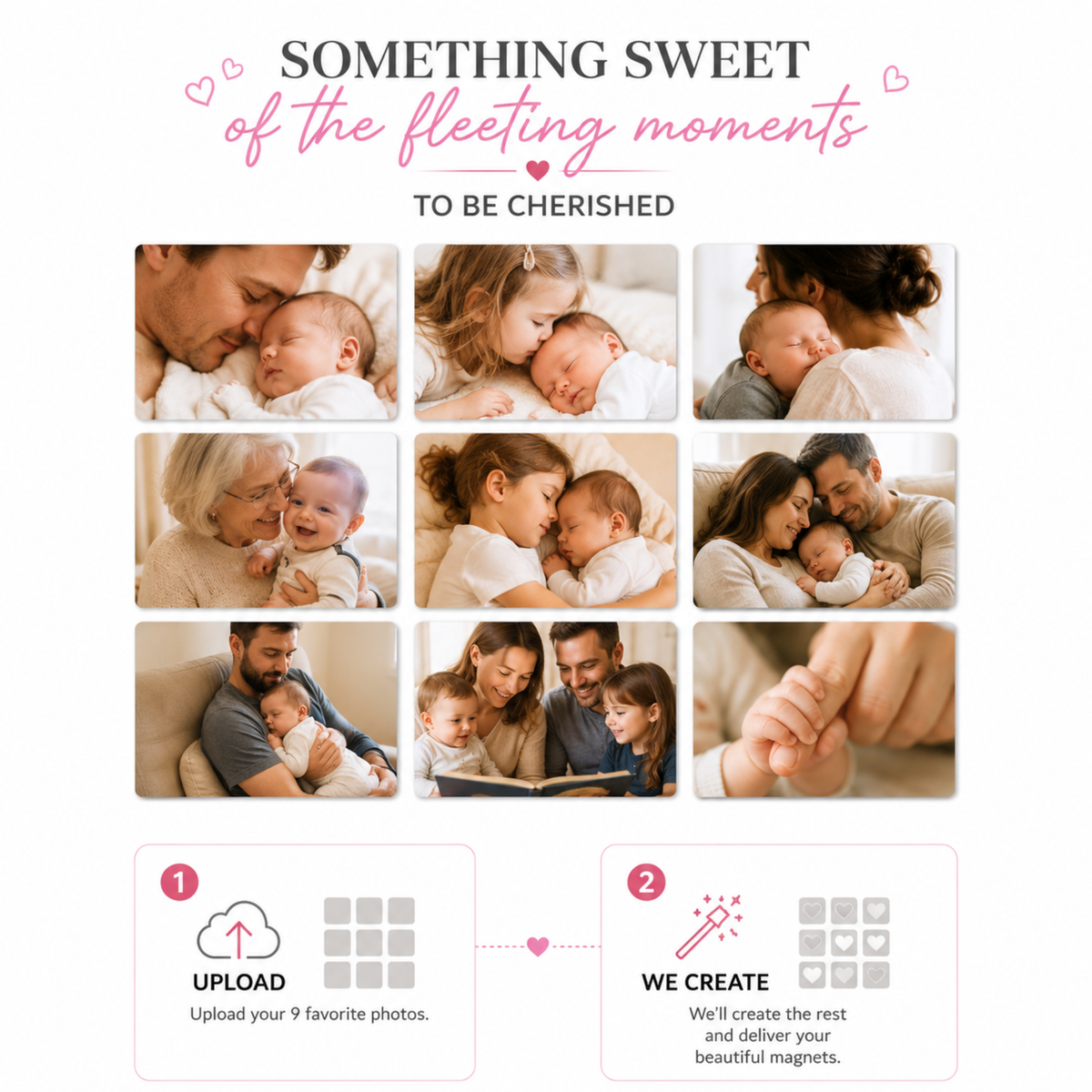Baby Milestone Photo Magnets | Personalized Baby Memory Gift
