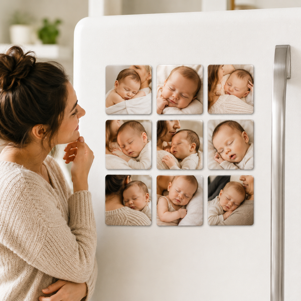 Baby Milestone Photo Magnets | Personalized Baby Memory Gift