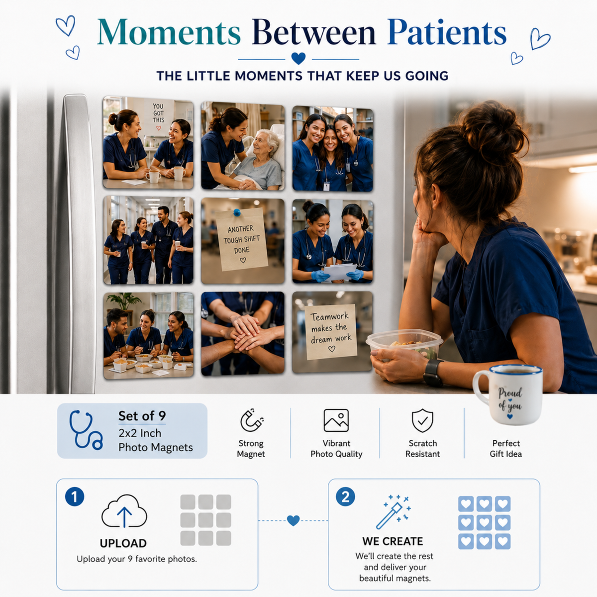 Nurse & Healthcare Photo Magnets | Personalized Memory Keepsake