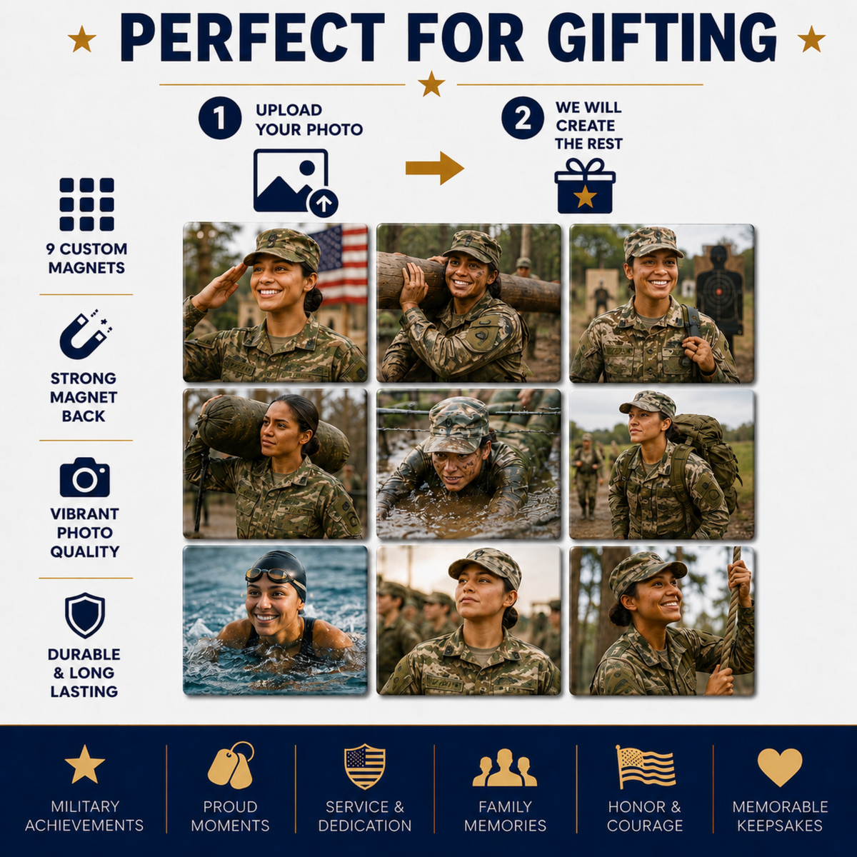Personalized Military Photo Magnets, Homecomings and Service Memories