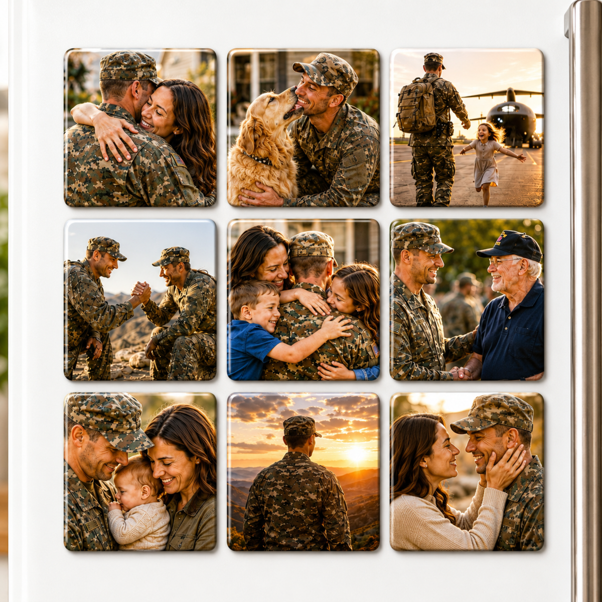 Personalized Military Photo Magnets, Homecomings and Service Memories