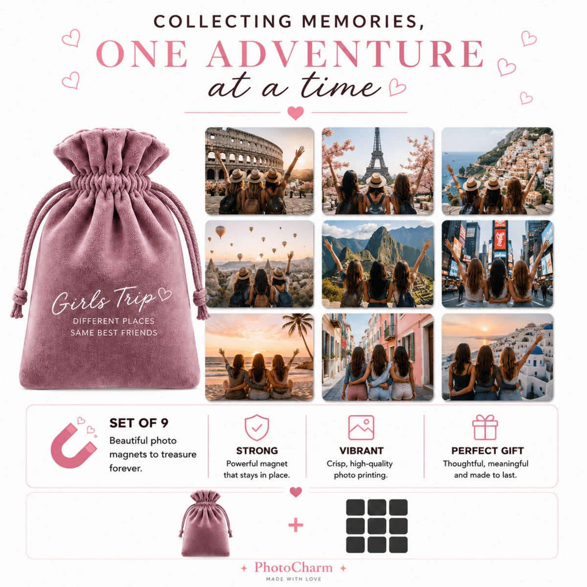 Best Friend Photo Magnets | Personalized Memory Keepsakes | PhotoCharm