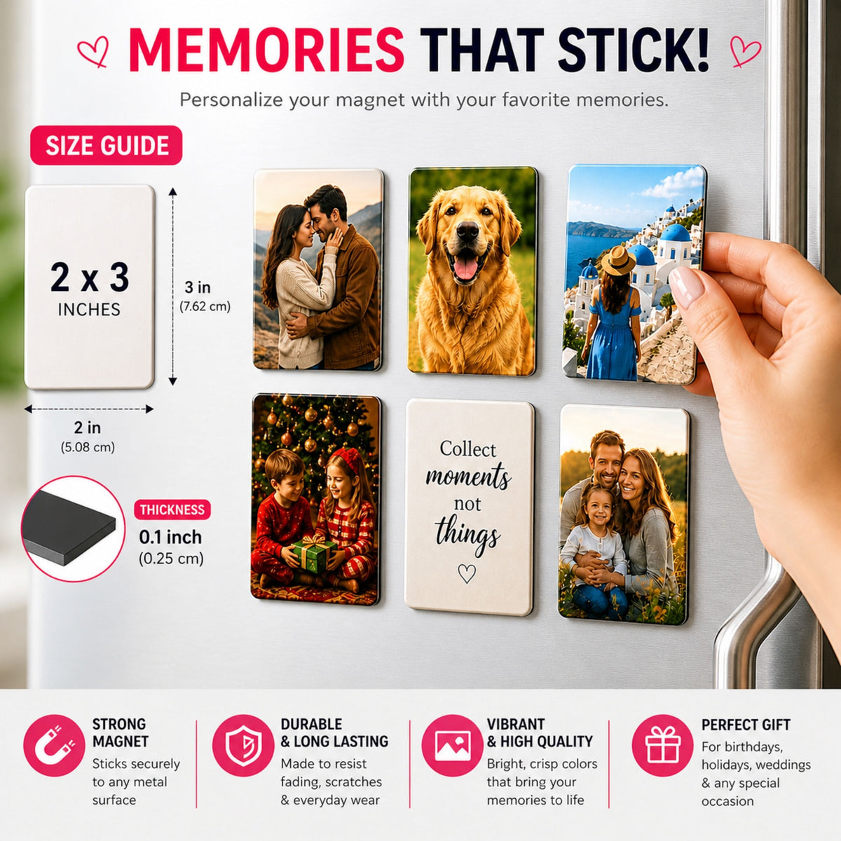 Custom Photo Magnet | Personalized Gift | All Occasions | Rectangle Shape