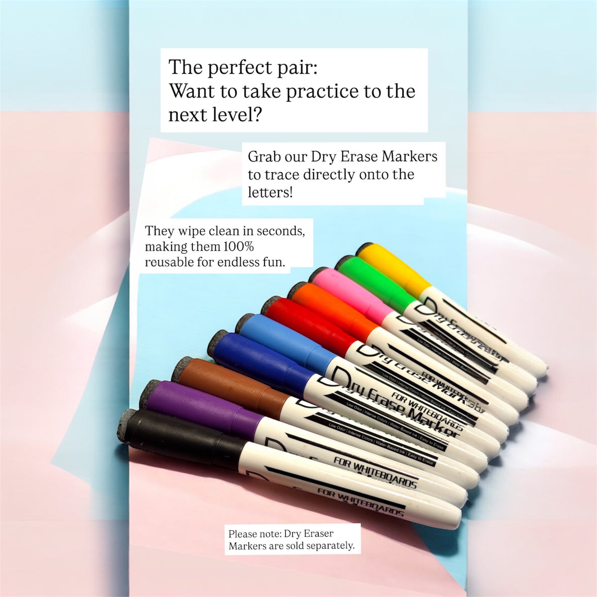 10 Magnetic Fine Tip Dry Erase Markers