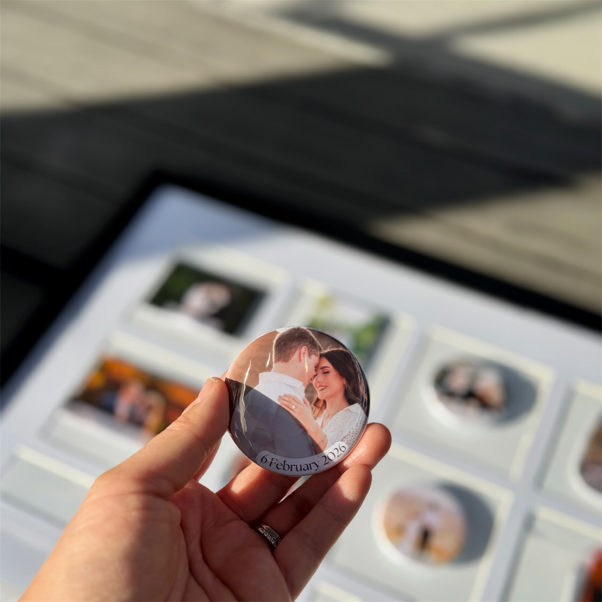 Save The Date 2.25 Round Bottle Opener and 2x3 Rectangle Magnet