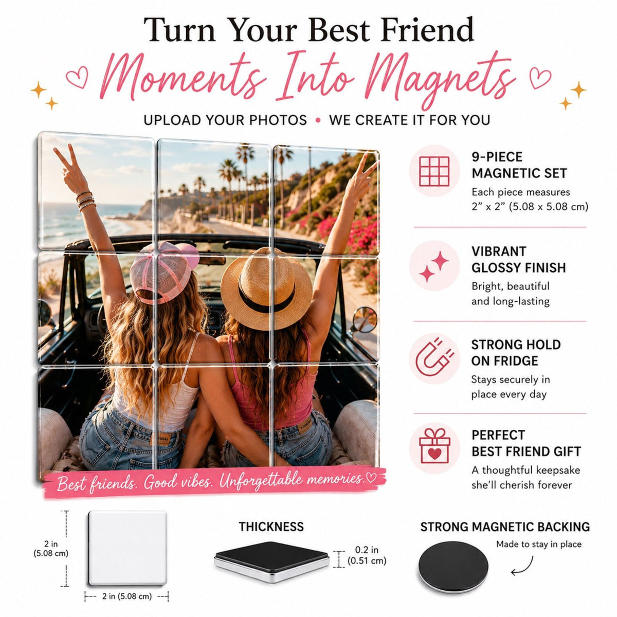 Best Friend Memory Magnet Puzzle Set