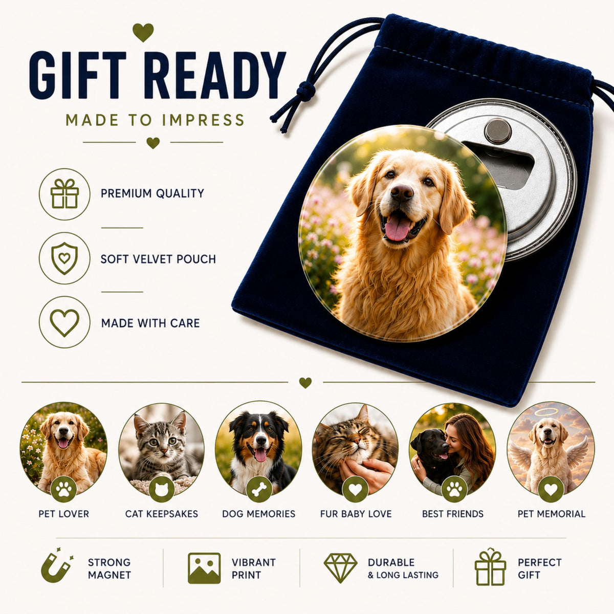 Turn Favorite Photos Into Everyday Keepsakes | Custom 2.25" Bottle Opener Set
