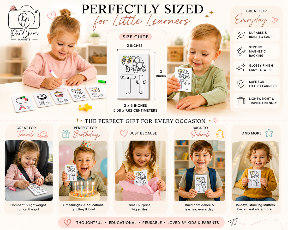 Alphabet Tracing Magnets | Reusable Learning & Letter Practice Set