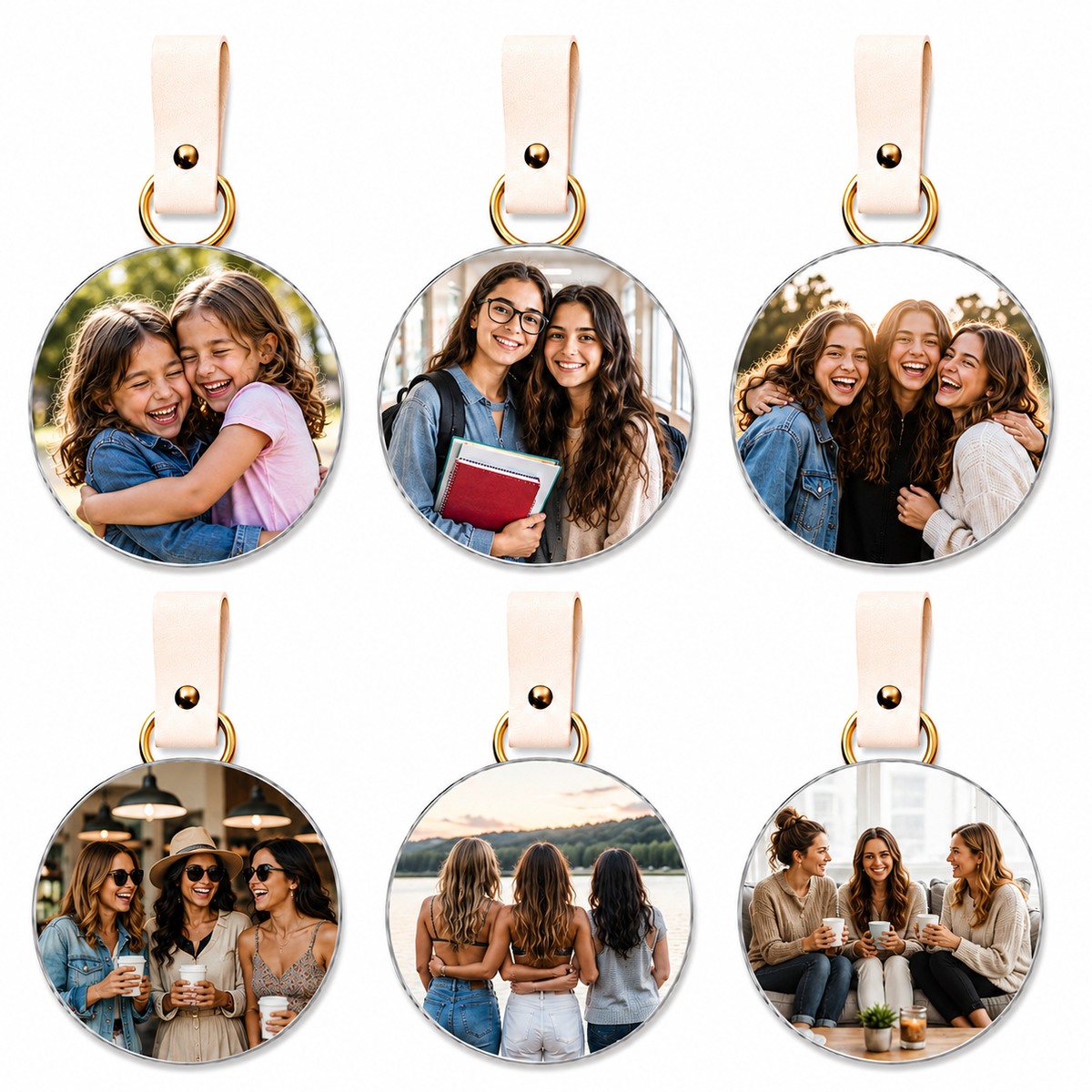 Personalized Photo Keychain, Best Friends & Girls Trip Keepsake