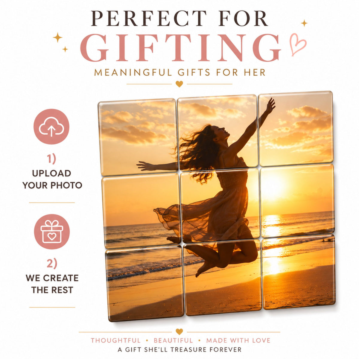 9 Piece Puzzle Photo Magnet | Personalized Memory Keepsake