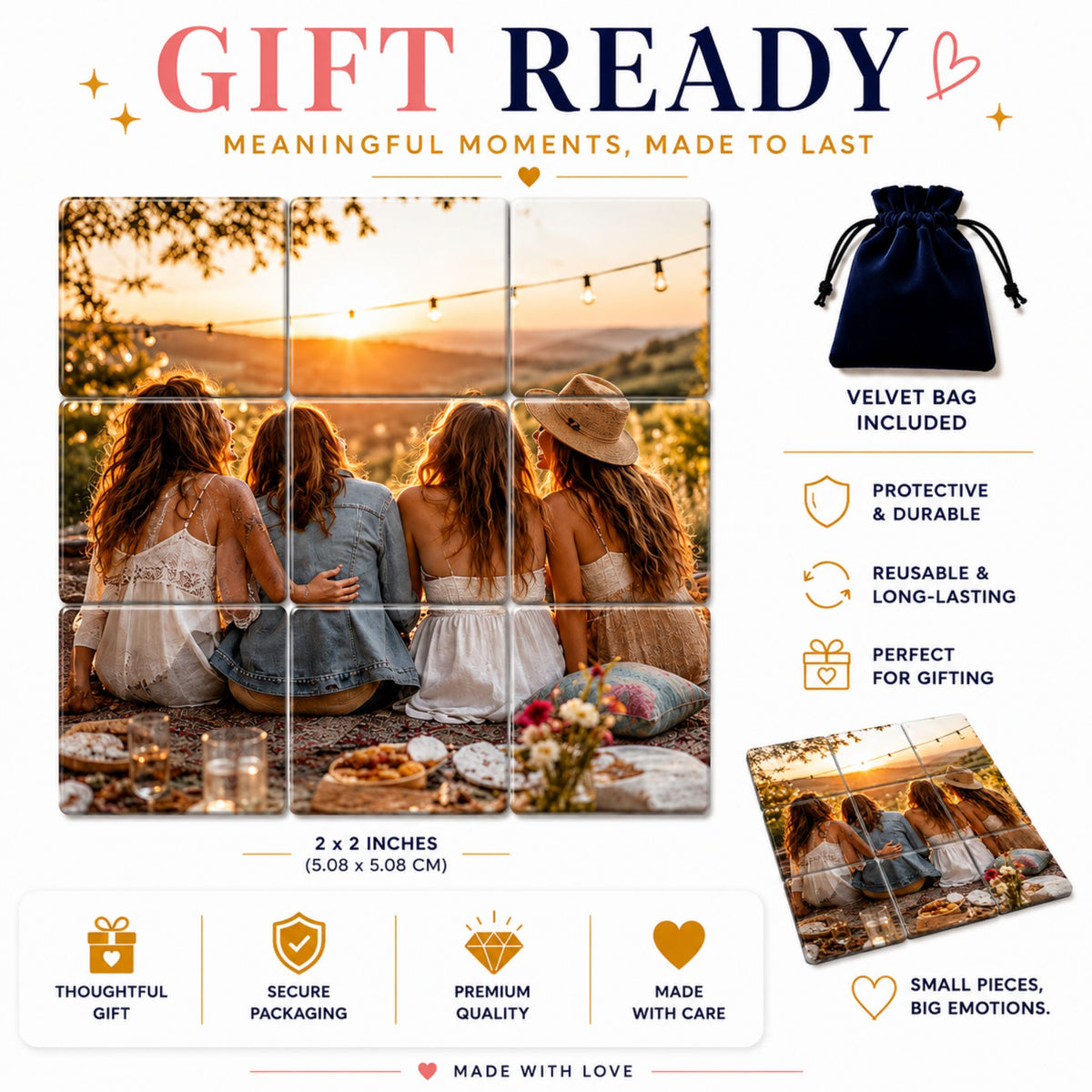 Best Friend Memory Magnet Puzzle Set