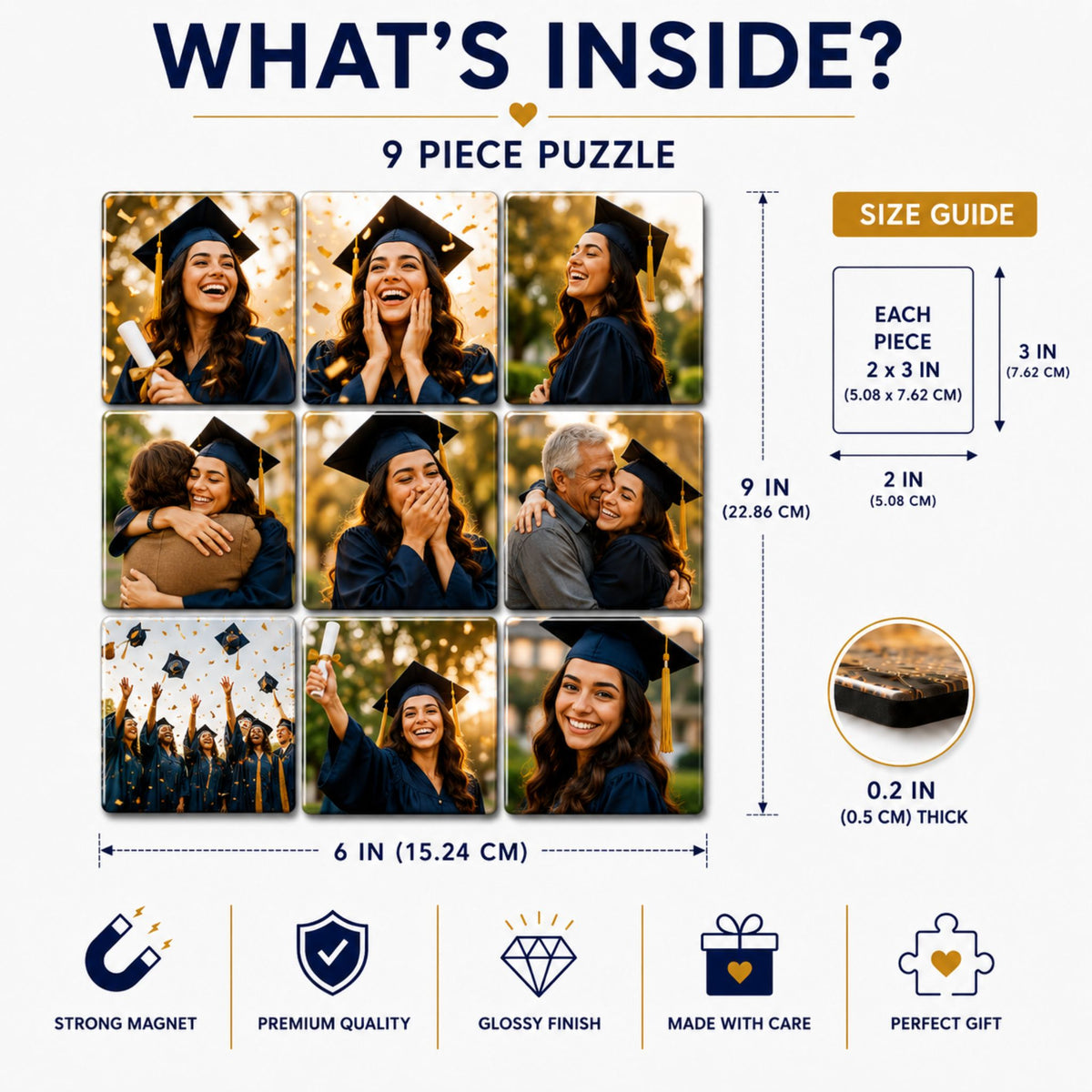 Graduation Photo Magnets & Personalized Keepsakes | PhotoCharm
