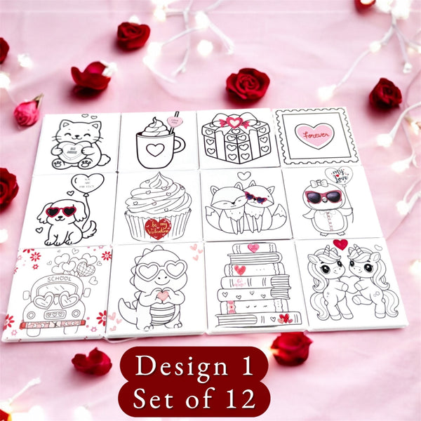 Valentine's Day Coloring Magnets | Classroom Exchange Favors