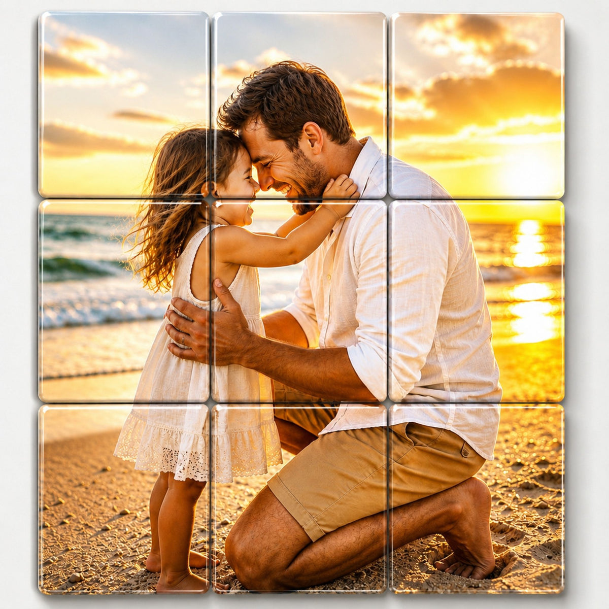 Personalized Puzzle Magnets for Dad