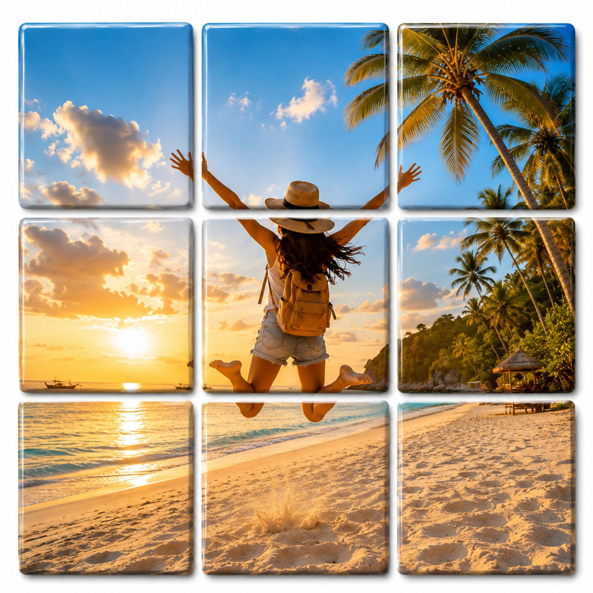 Personalized Photo Puzzle Magnet |9 piece Memory Keepsake